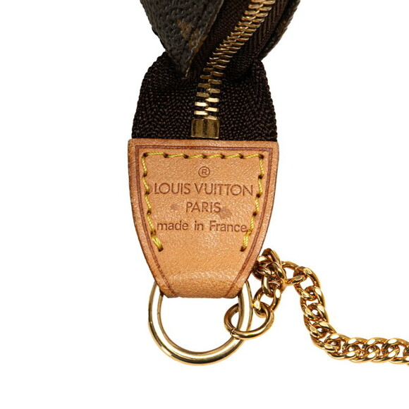 LOUIS VUITTON Brown Monogram Leather Pochette Pouch - Picture 8 of 10